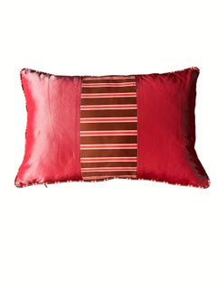Lot de 2 coussins artisanaux de Carlotta Oddone, rouge et marron, style bohème