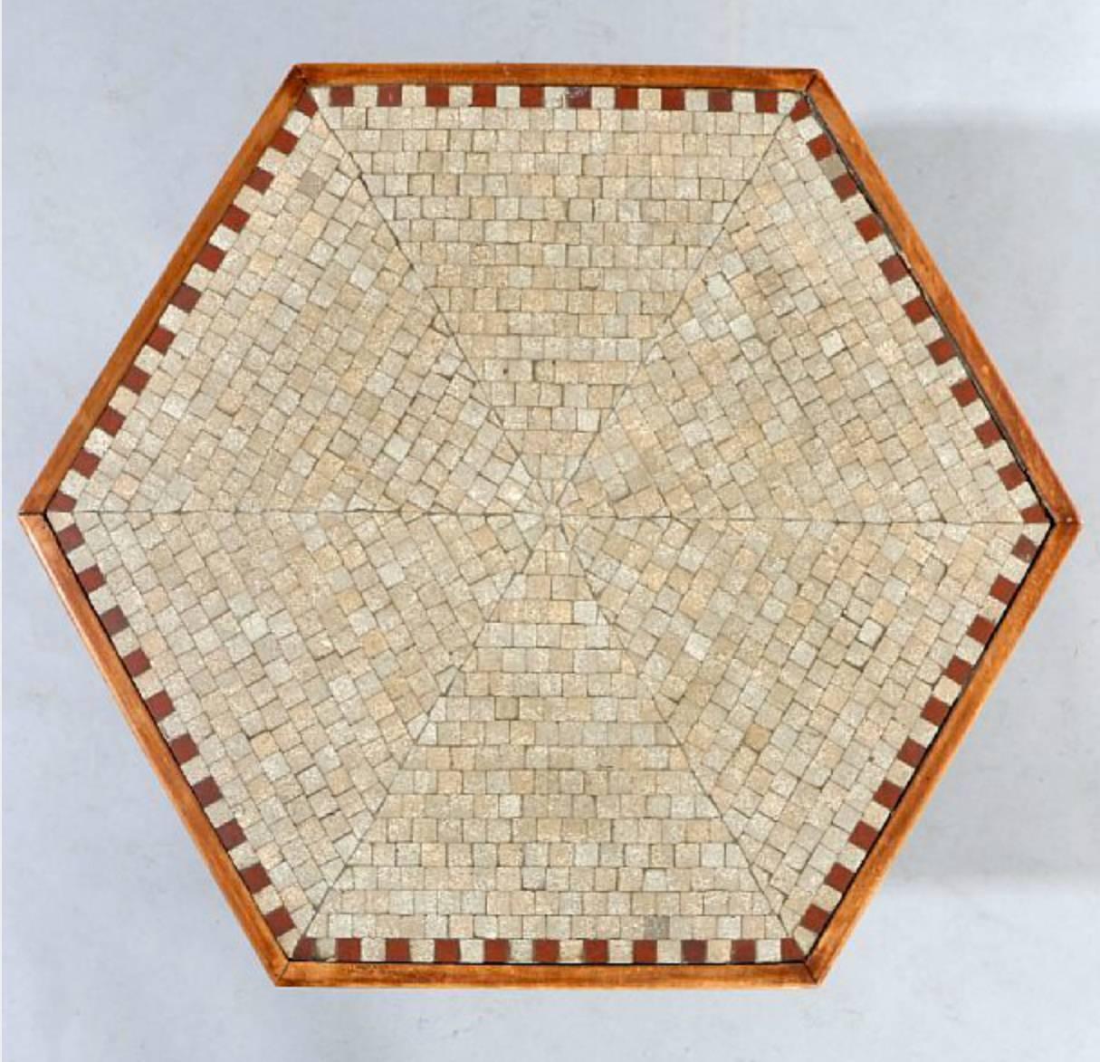 Scandinavian Modern Beech Coffee Table with Mosaic Inlays by a Danish Cabinetmaker, Denmark, 1950s For Sale