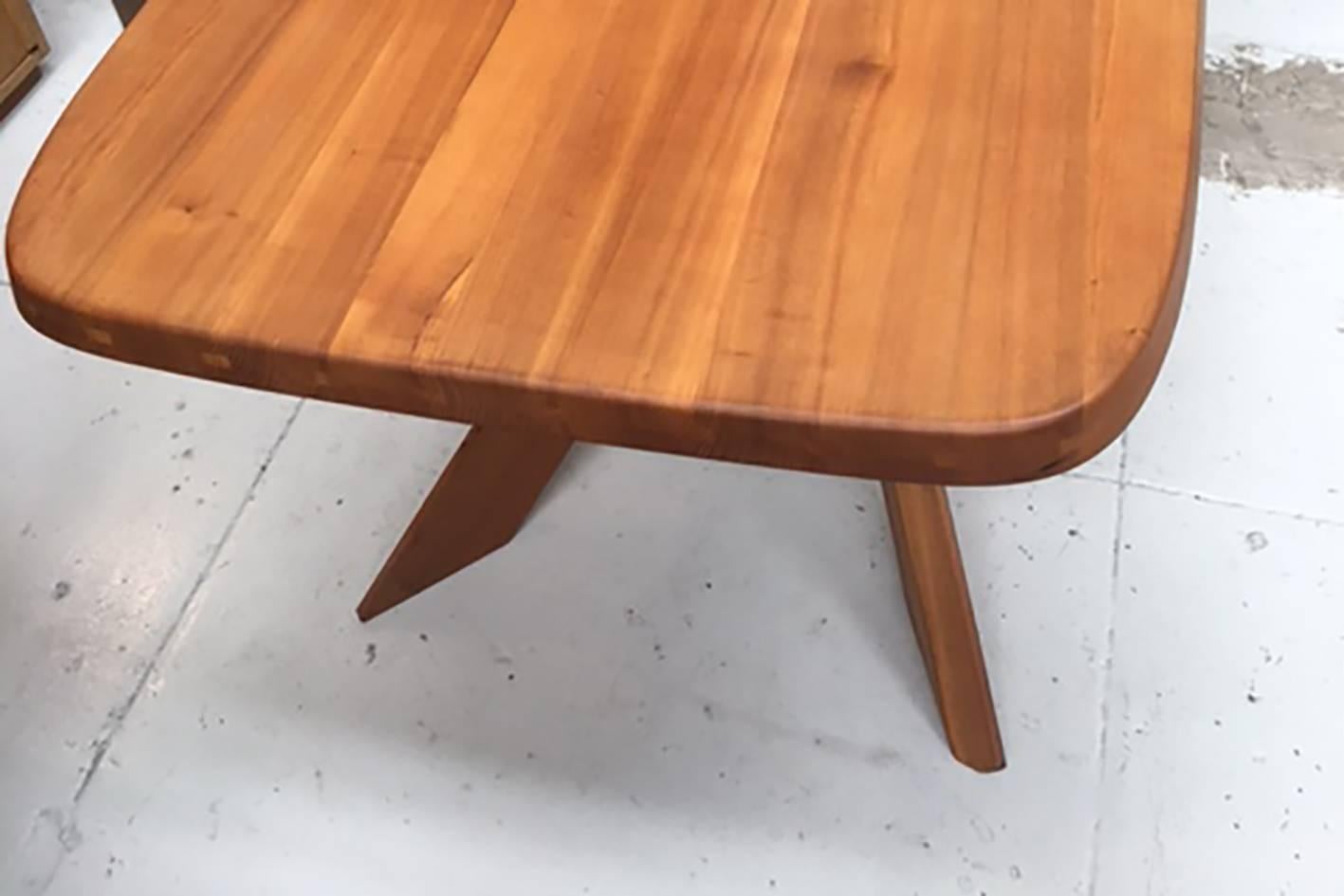 Mid-Century Modern Oval Dining Table by Pierre Chapo, France, Late 1970s For Sale