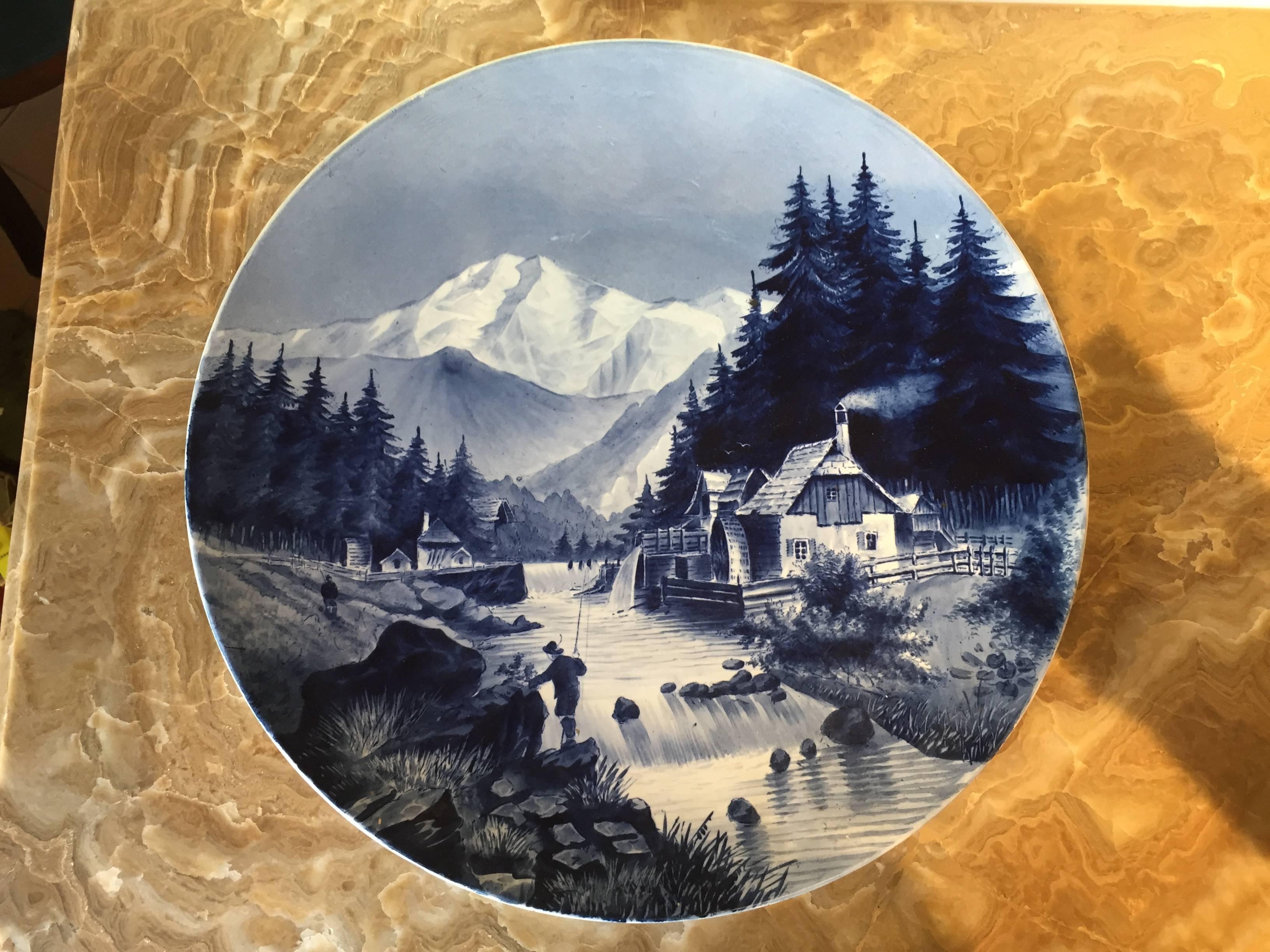Incredibly beautiful pair of hand-painted plates.