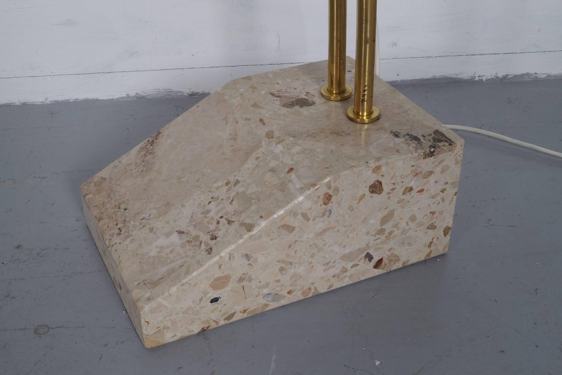 Brass Giant Floor Bow Lamp by Hustadt For Sale