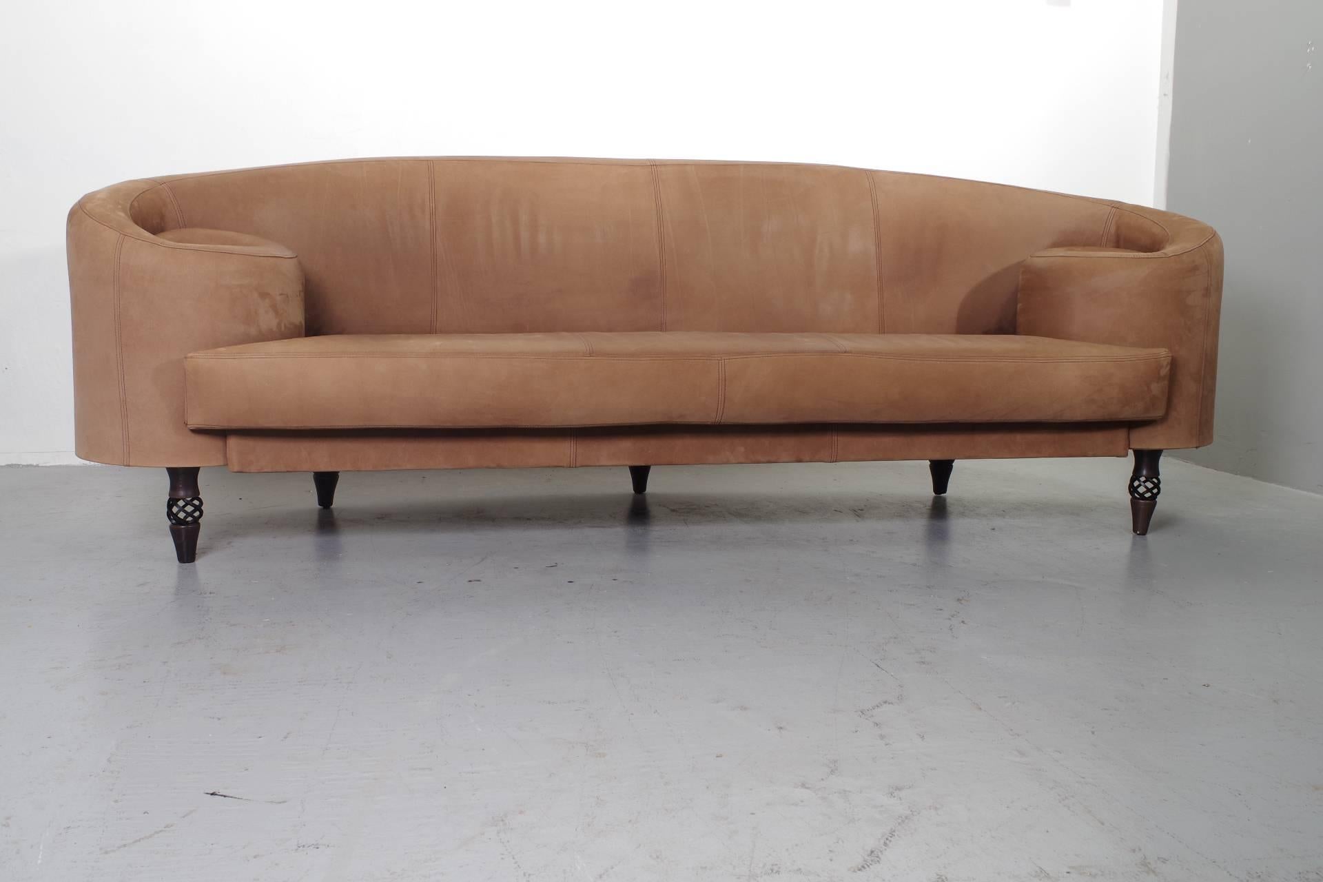 Mid-Century Modern 20th Century Exclusive Couch in Alcantara For Sale