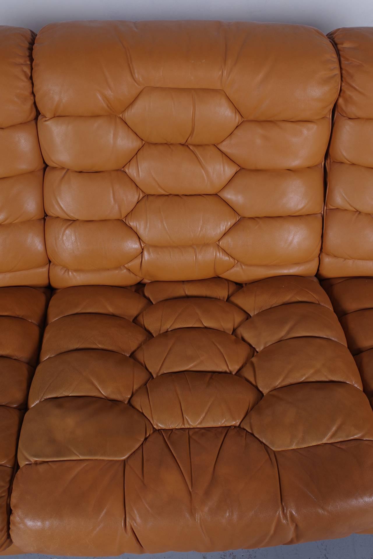 De Sede DS-P in Cognac Leather For Sale 1
