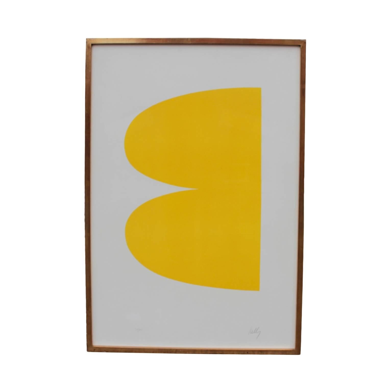 Two lithographs by Ellsworth Kelly (1923-2015), sold as a pair. Both numbered and signed on recto, in their original French gilt frames with brand new museum glass. From a suite of 27 color lithographs created in Paris early in Kelly's career,