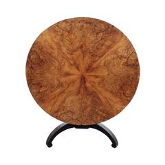 German Biedermeier Period Round Pedestal Tilt-Top Center Table