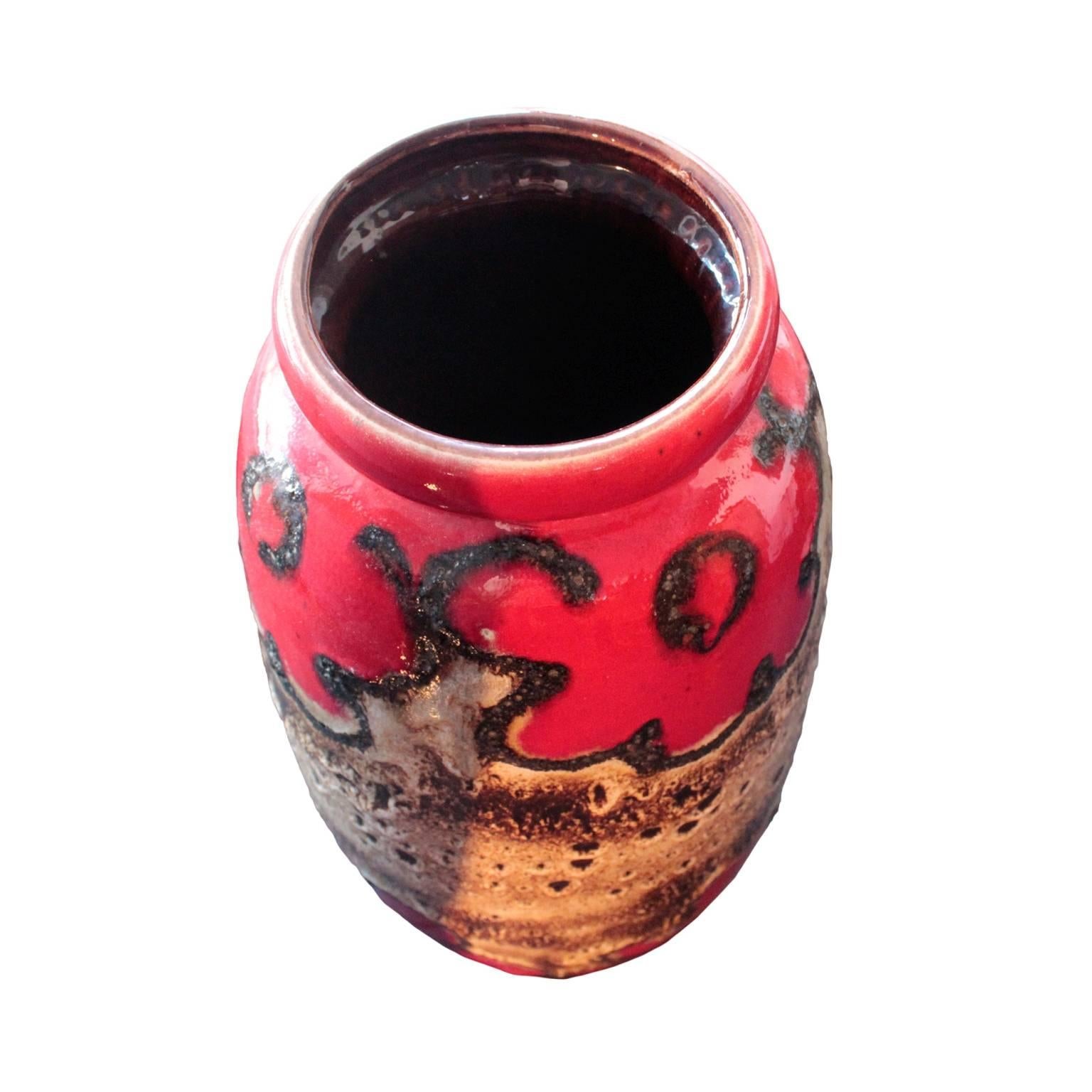 Glazed Large German 1950s Vase For Sale