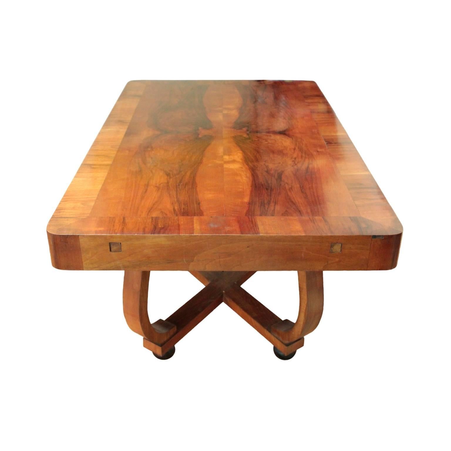French Art Deco Period Rectangular Dining Table In Good Condition For Sale In Hudson, NY