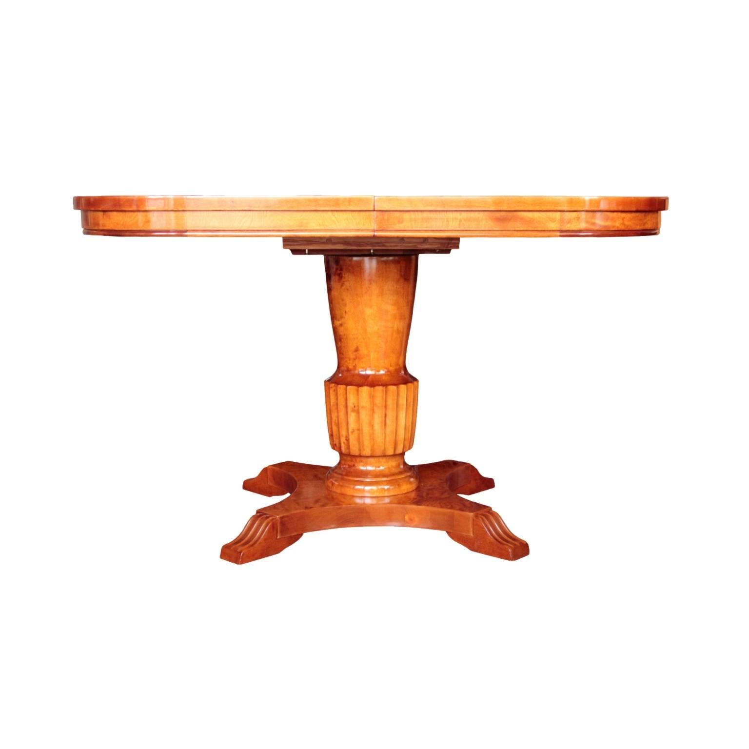 Versatile Swedish Art Deco Period Rectangular Swivel Extension Table In Excellent Condition For Sale In Hudson, NY