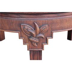 German Jugendstil Period Round Side Table