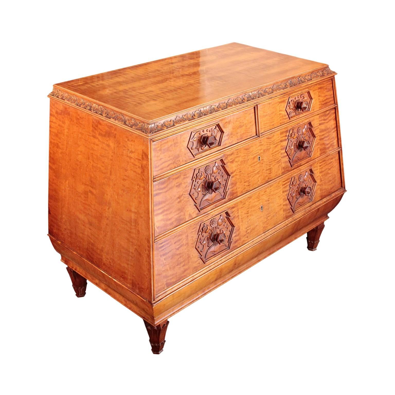 Art Deco Exquisite German Chest of Drawers For Sale
