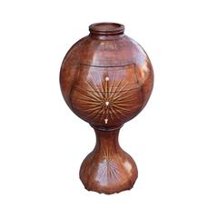 Rare and Unusual Austrian Spherical Commode on Stand