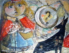 Karl Nolde Kanol German Expressionist Mixed Media on Board