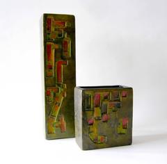 Marcello Fantoni Raymor Italienische Keramikvasen im modernistischen Design