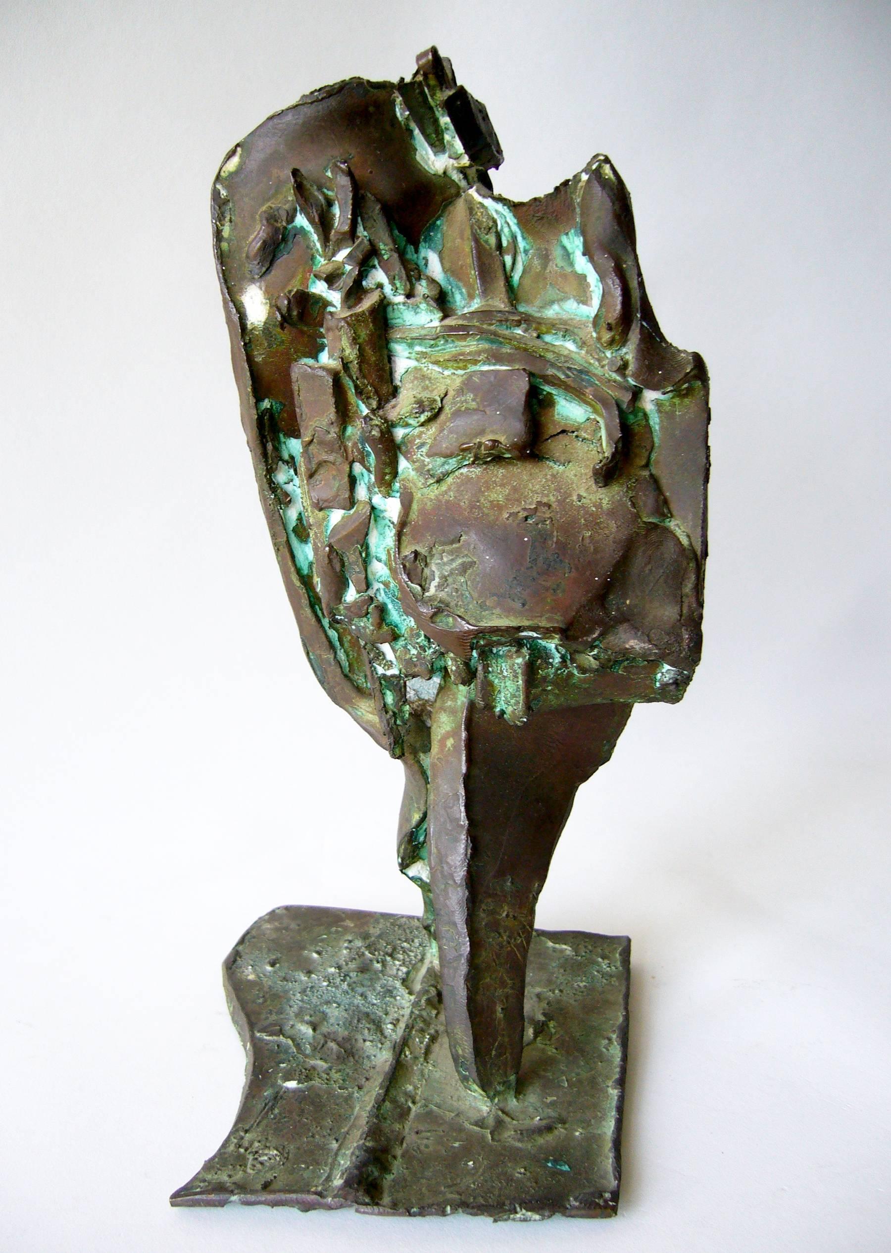 Robert A. Dhaemers Bronze San Franciso Modern Caped Figure Sculpture In Good Condition In Palm Springs, CA