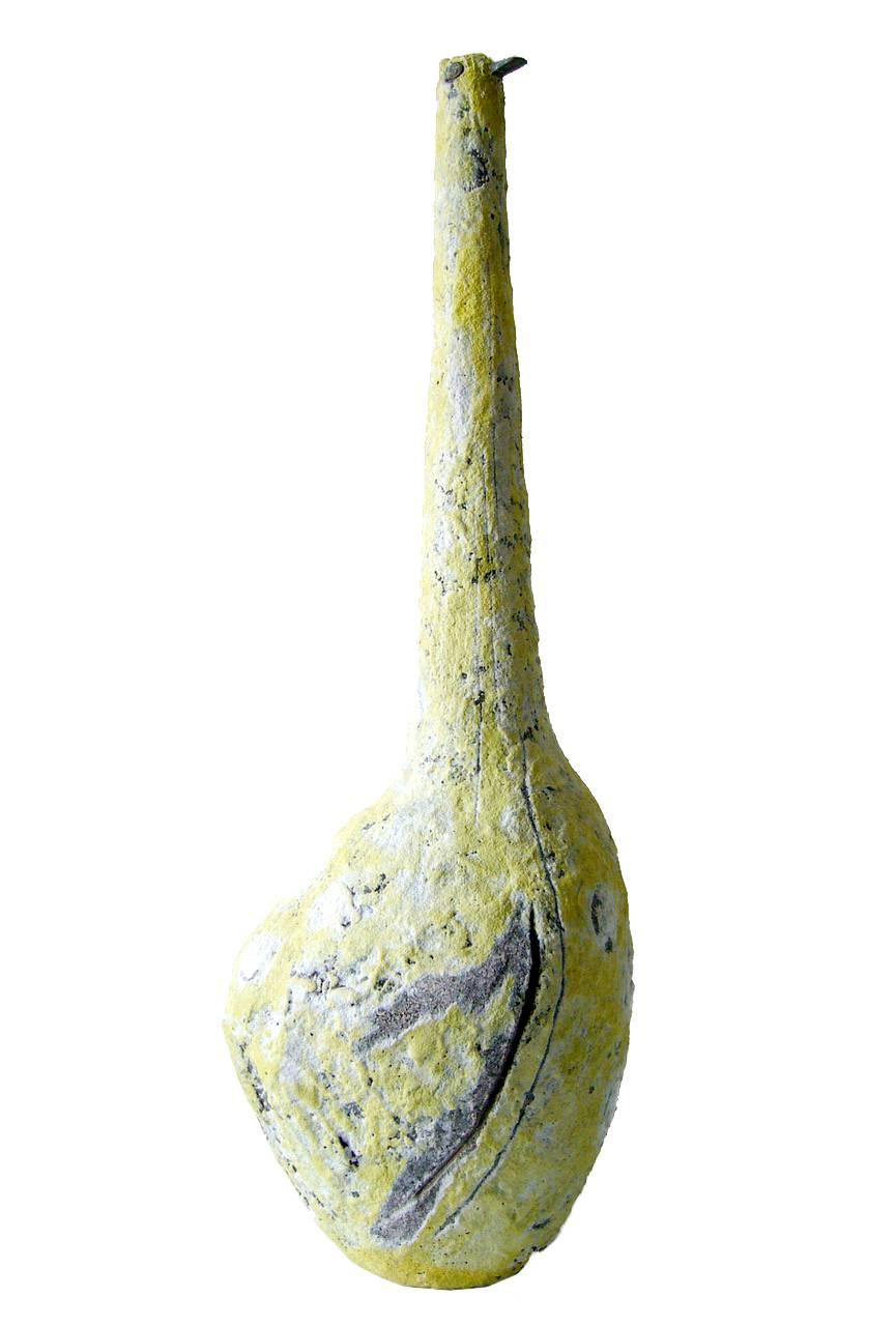 Hungarian Livia Gorka Foamy Glazed Stoneware Bird Sculpture