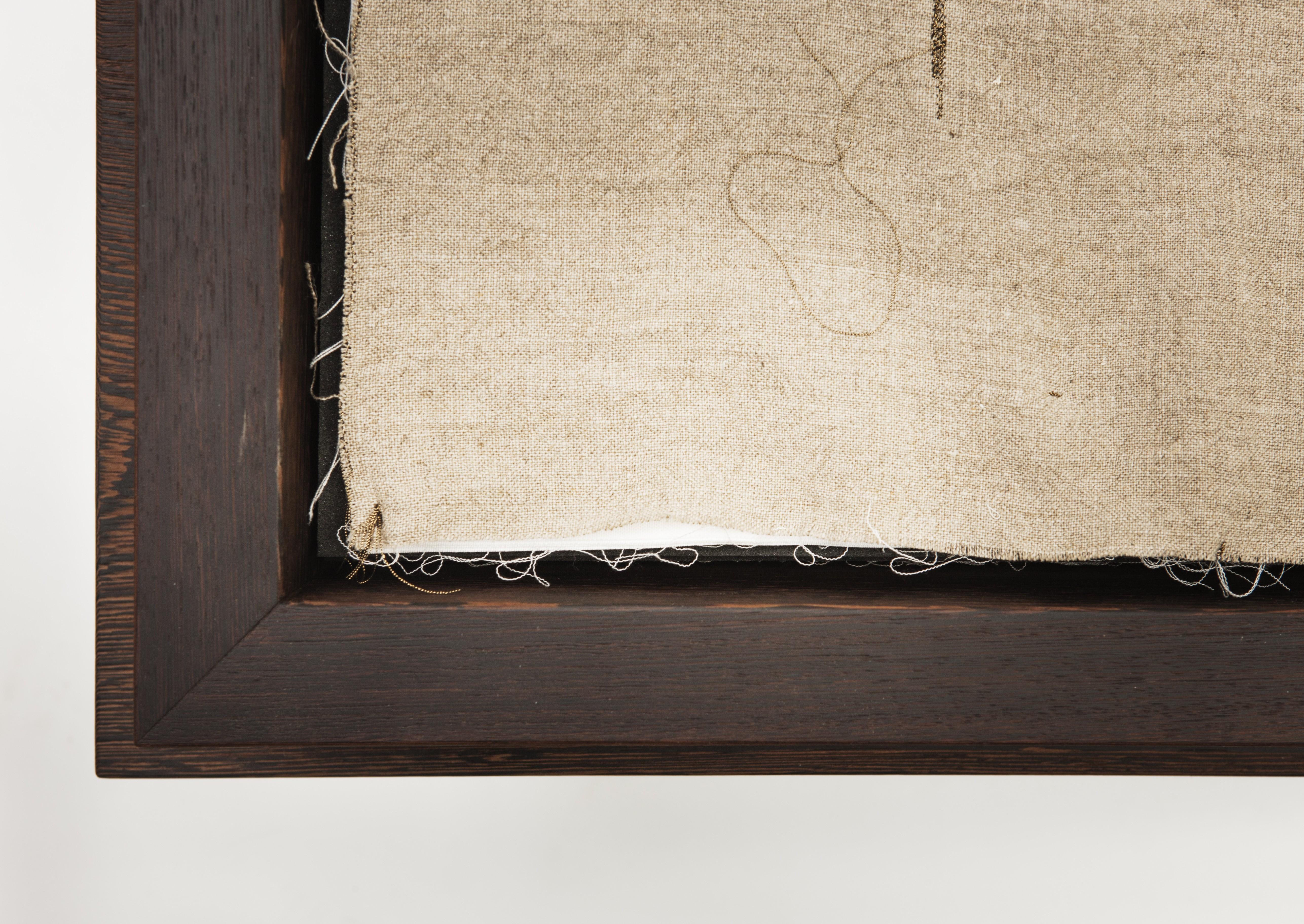 XXIe siècle et contemporain Lit Branda en wengé avec inserts en ciment et couches textiles par Antonio Aricò en vente