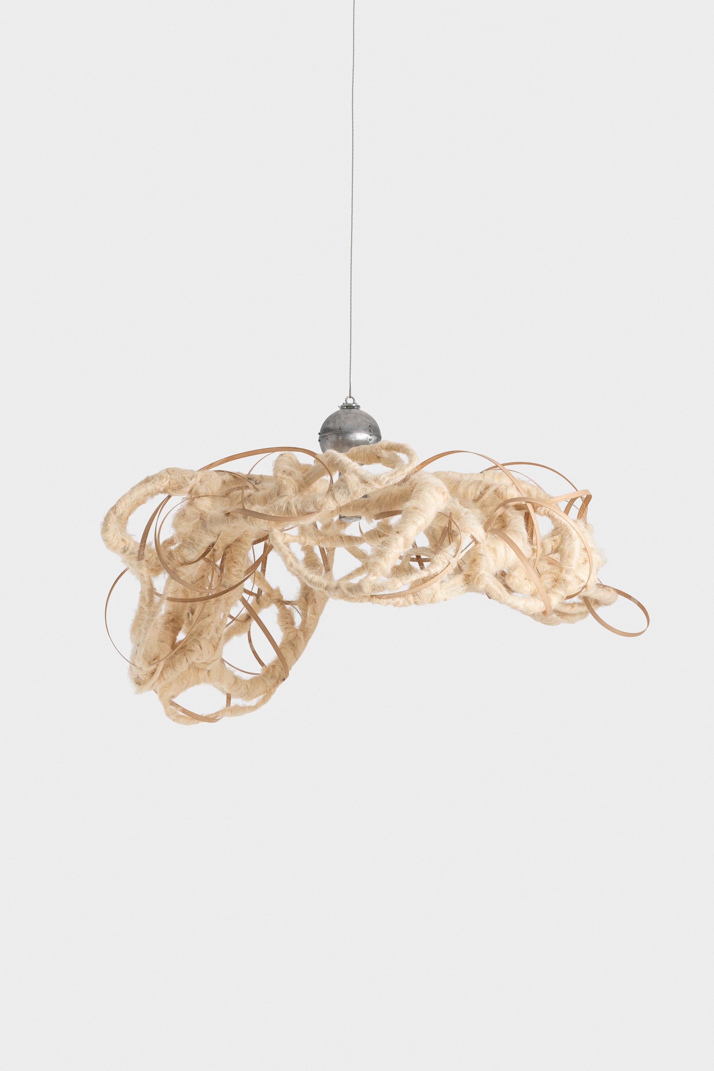 Contemporary Somnia Lumen chandelier in Loofah fillasse and fibers by Espace Aygo For Sale