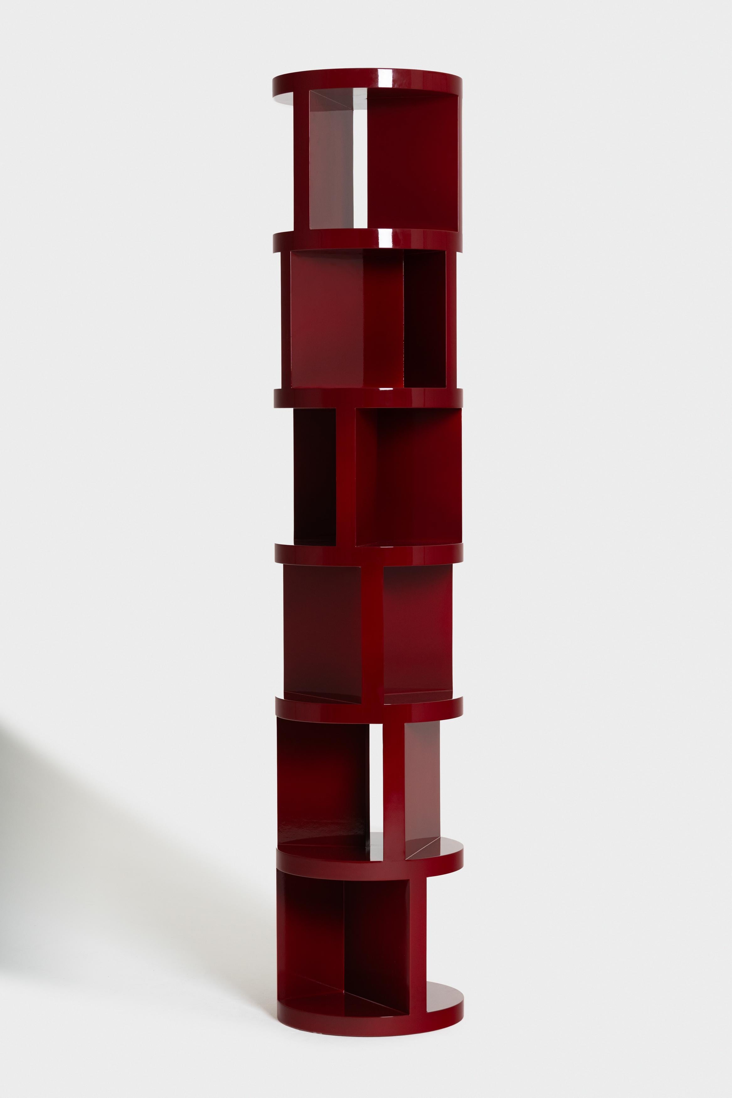 Libreria rossa Wilma in metallo e ceramica liquida di Matteo Cibic In condizioni ottime in vendita a Milano, Lombardia