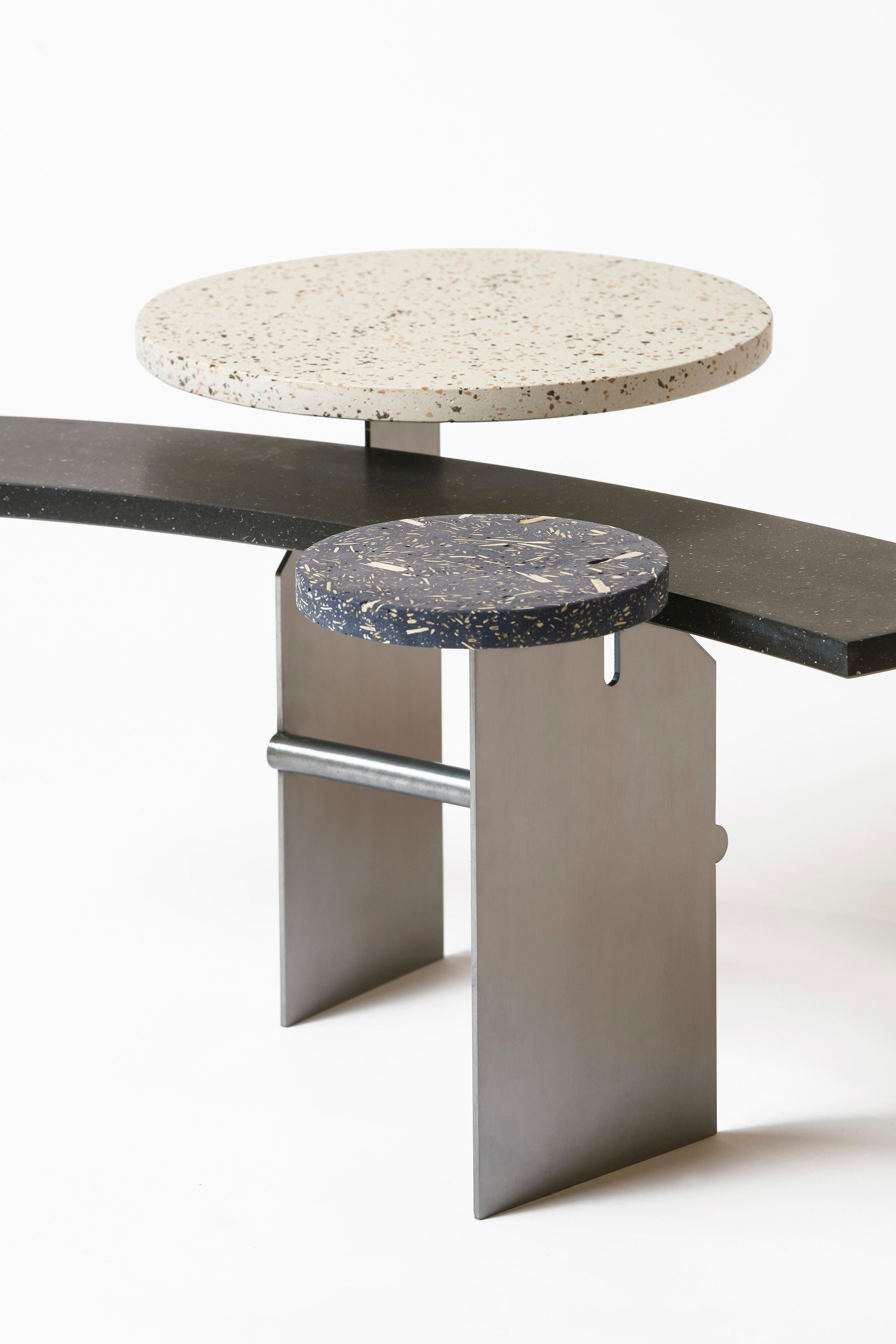 Mimante 03 coffee table in hemp, cork and resin by Andrea Steidl In New Condition For Sale In Milano, Lombardia