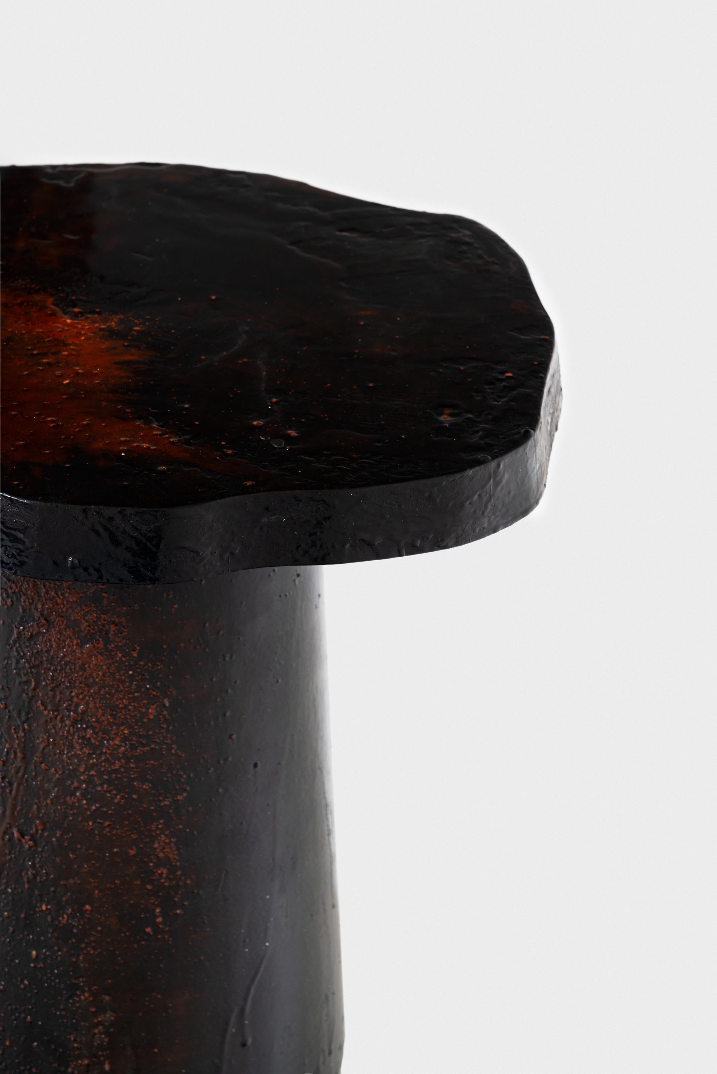 Contemporary Cork coffee table in handpainted MDF with resin finishes by ROU Materiaal For Sale
