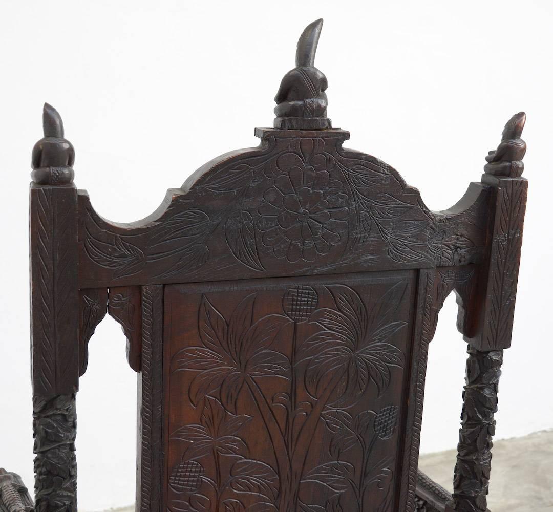 Impressive Anglo-Indian Throne In Good Condition In Vlimmeren, BE