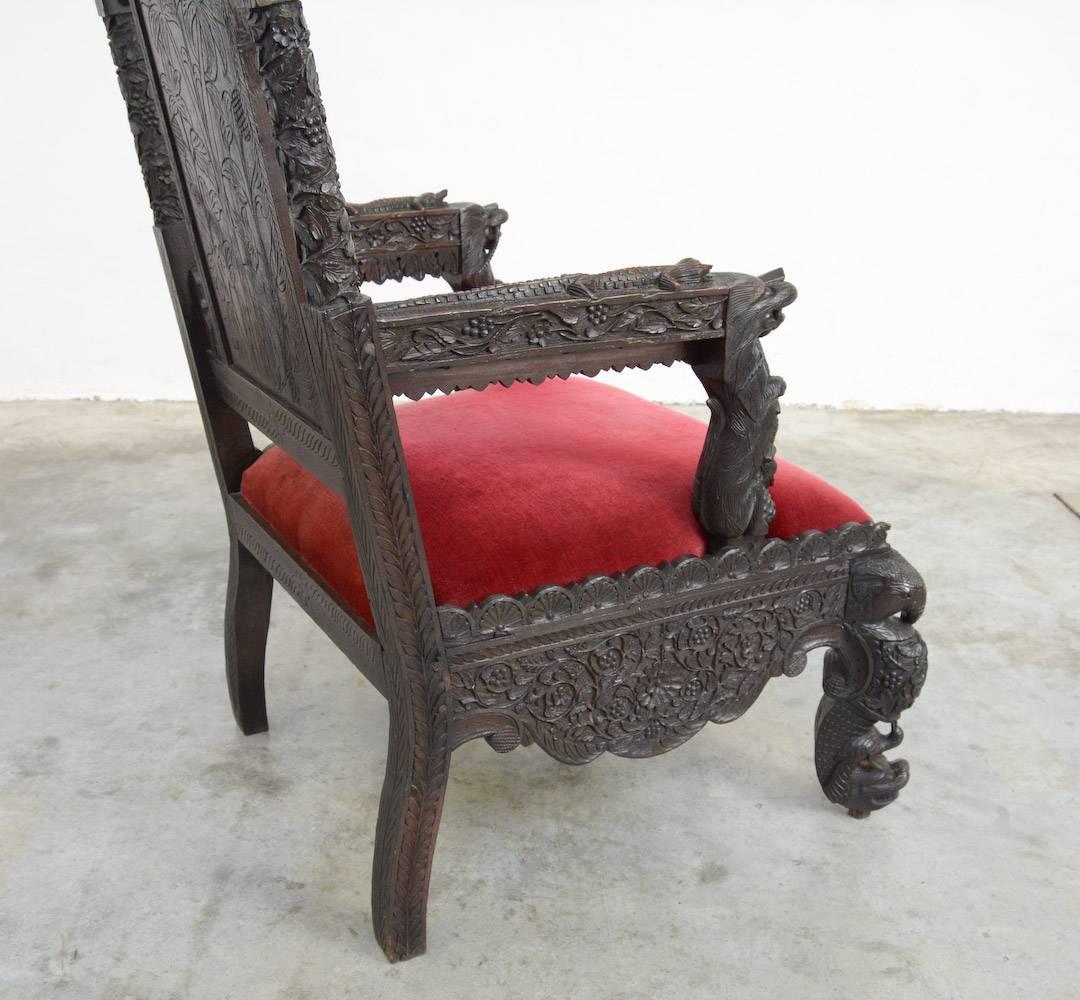 19th Century Impressive Anglo-Indian Throne