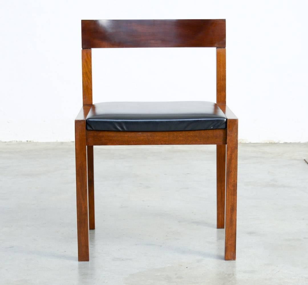 Mid-20th Century Set of Eight Dining Chairs by Alfred Hendrickx for Belform