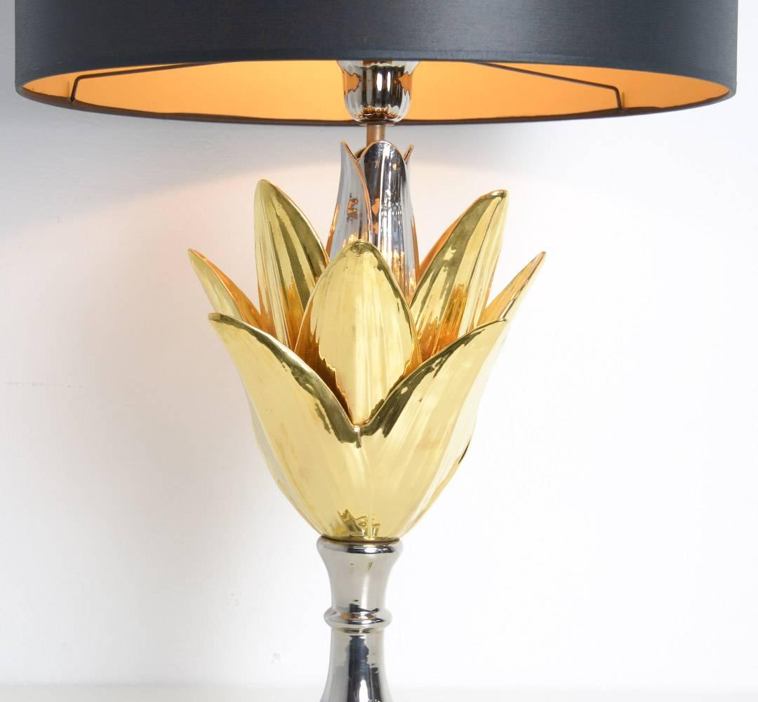 Impressive Italian Ceramic Table Lamp For Sale 2