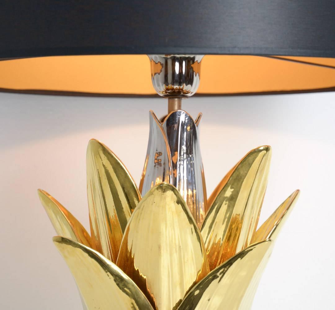 Impressive Italian Ceramic Table Lamp For Sale 3