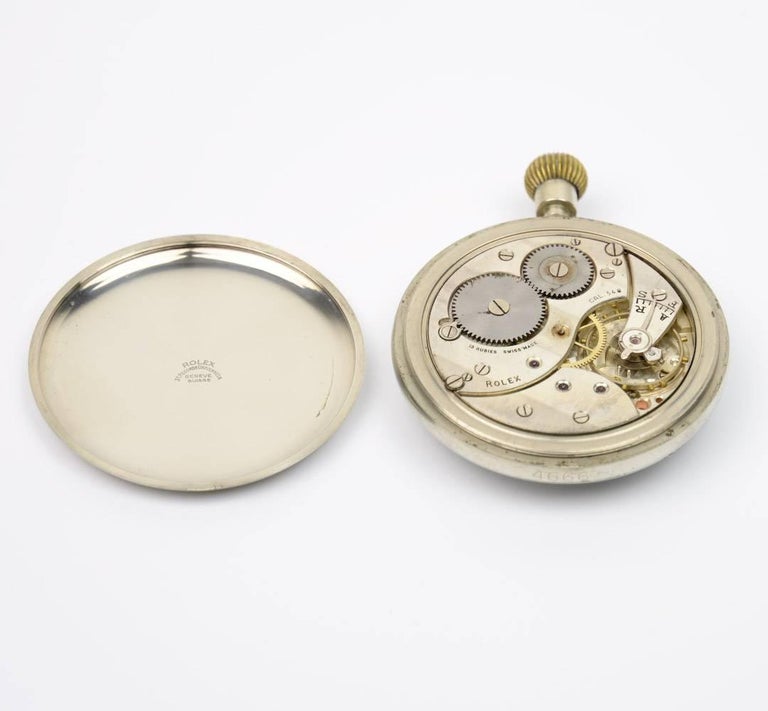 Nickel Cased Rolex British Military Pocket Watch at 1stDibs