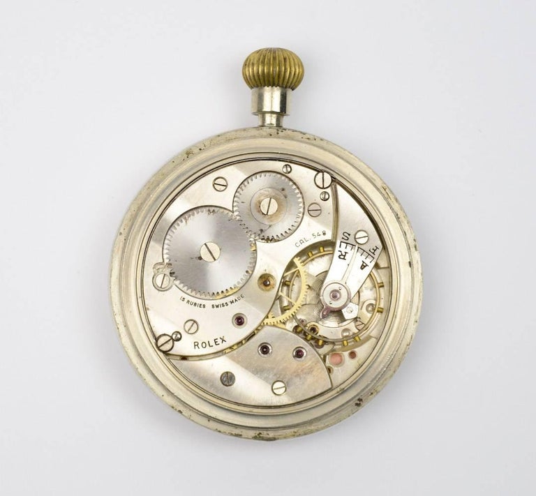 Nickel Cased Rolex British Military Pocket Watch at 1stDibs