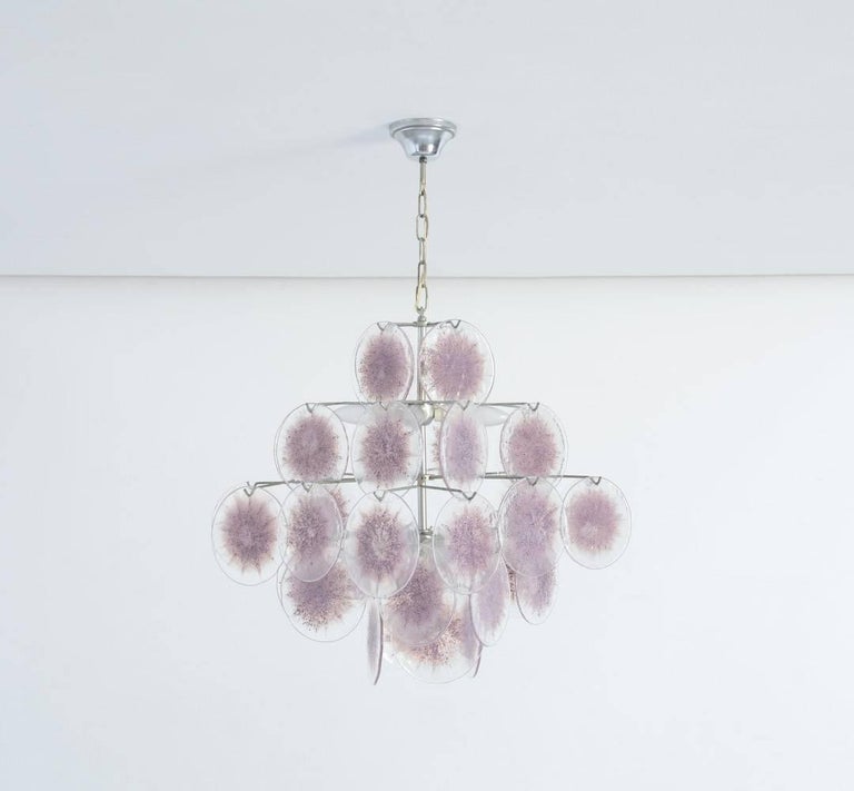Purple Crystal Chandelier By Vistosi Murano For At 1stdibs This Small Purple Crystal Glass Chandelier Was Made By Vistosi In Italy The 1960s