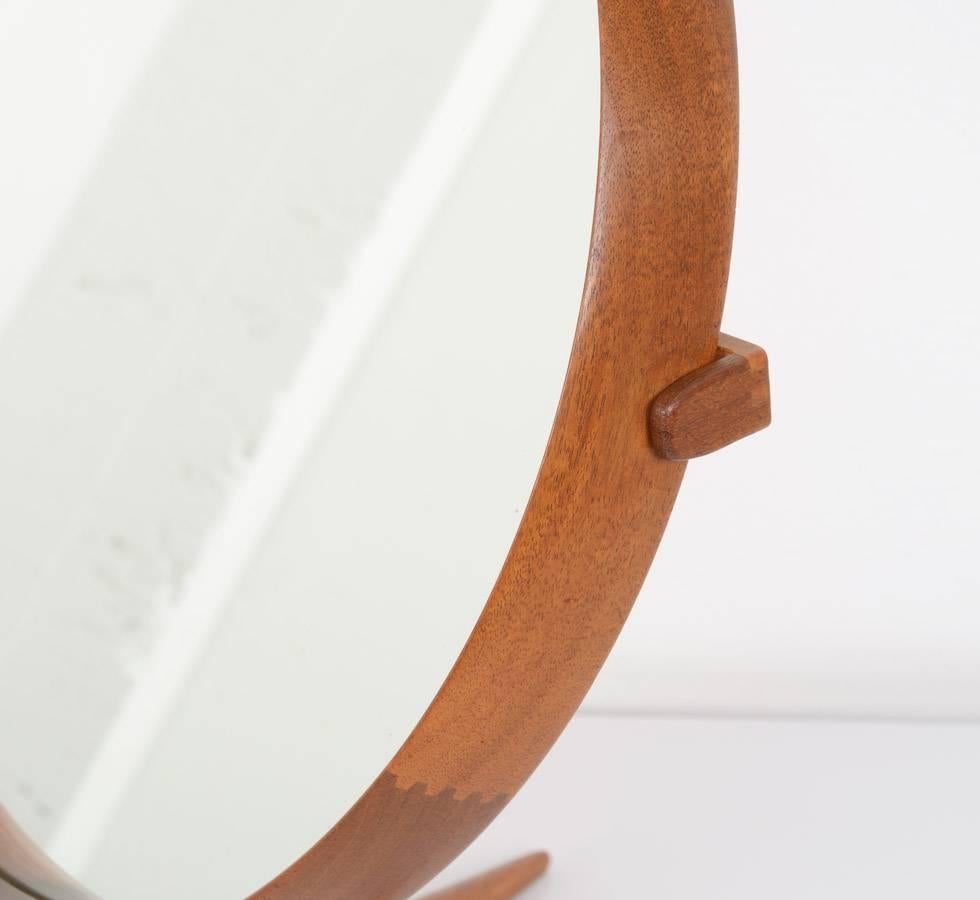 Mid-Century Modern Teak Table Mirror by Uno and Osten Kristiansson for Luxus