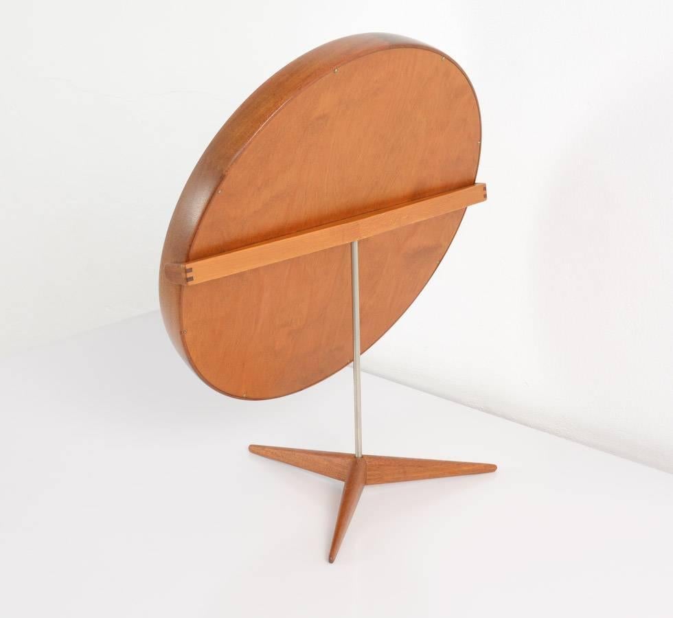 Teak Table Mirror by Uno and Osten Kristiansson for Luxus 1