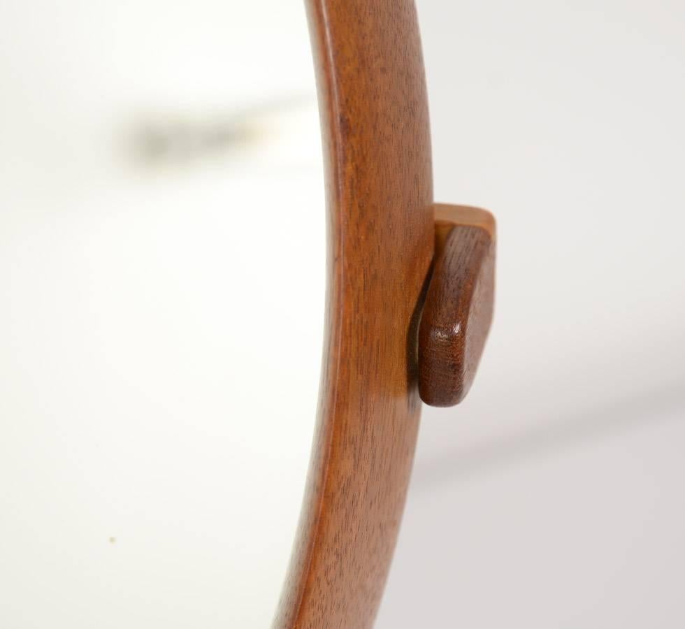 Teak Table Mirror by Uno and Osten Kristiansson for Luxus 4