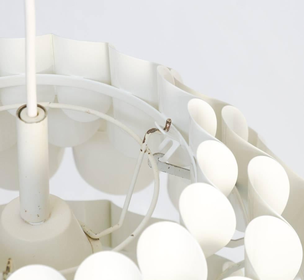 Lacquered White Metal Pendant Lamp by Thorsten Orrling for Hans-Agne Jakobsson AB