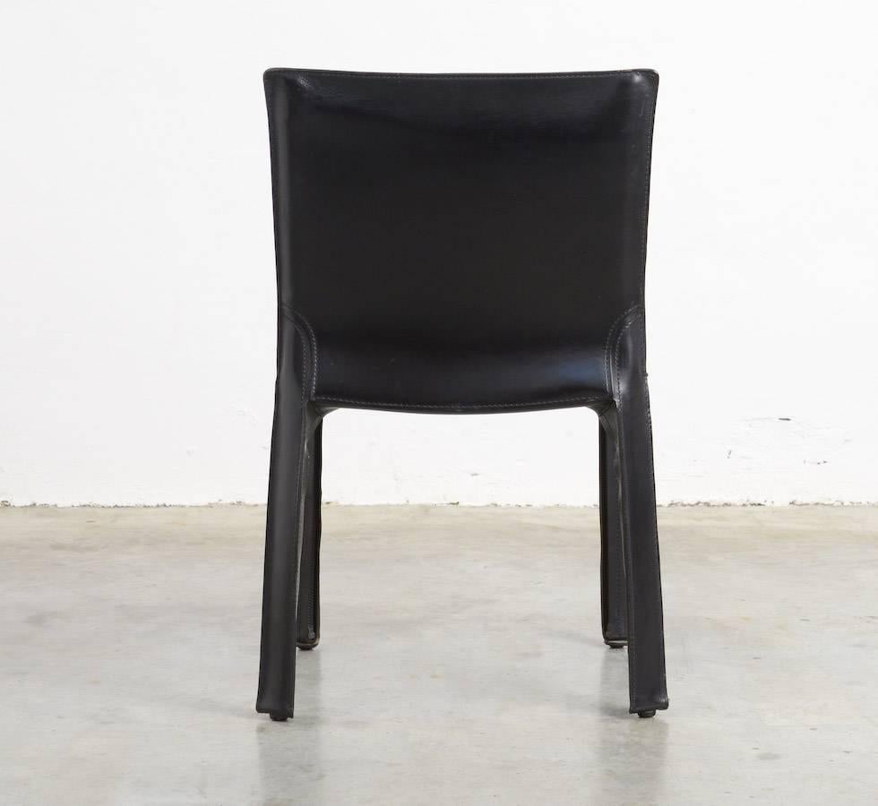 Set of 4 CAB Chairs by Mario Bellini for Cassina In Excellent Condition In Vlimmeren, BE