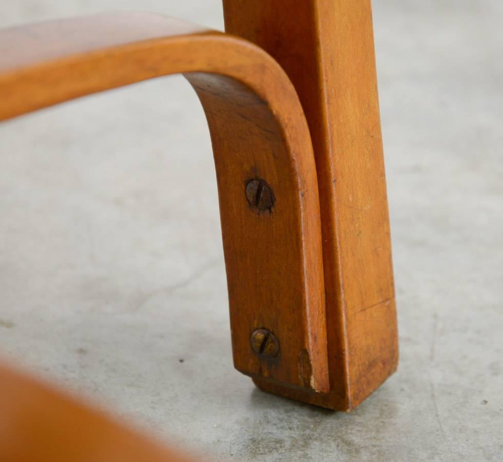 Beech Wiener Secession Stool by Gustav Siegel for J. & J. Kohn