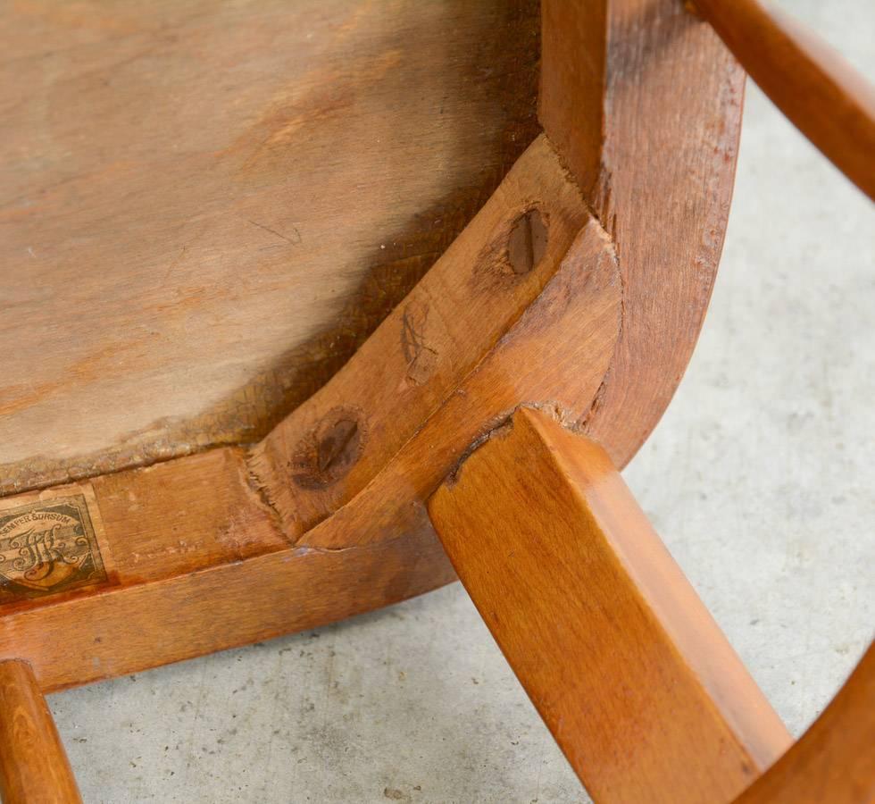 Wiener Secession Stool by Gustav Siegel for J. & J. Kohn 3
