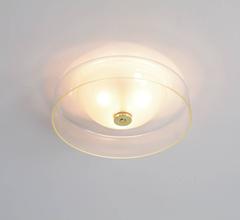 Stylish Glass Ceiling Lamp of the 1940s