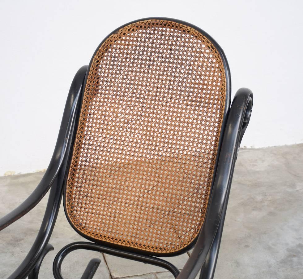 Austrian Old Original Rocking Chair by Michael Thonet for Gebruder Thonet