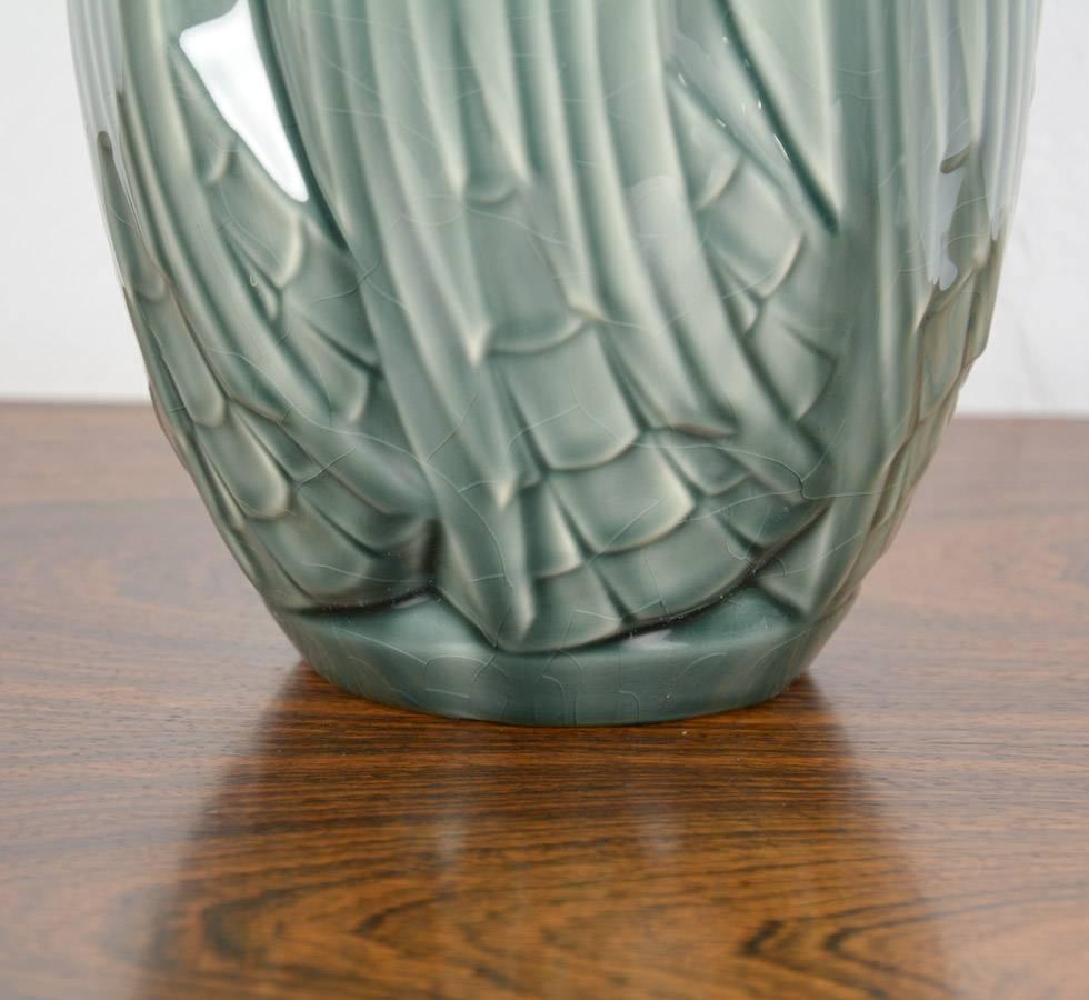 Belge Vase monochrome de Charles Catteau pour Boch Frres