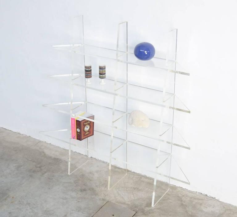 1970s Magnificent Perspex Book Shelf at 1stDibs