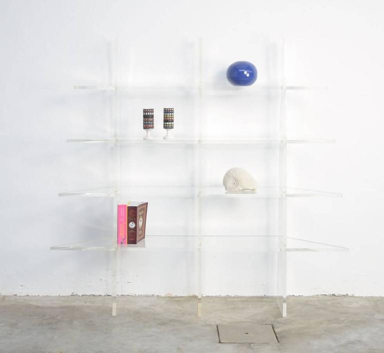 1970s Magnificent Perspex Book Shelf at 1stDibs