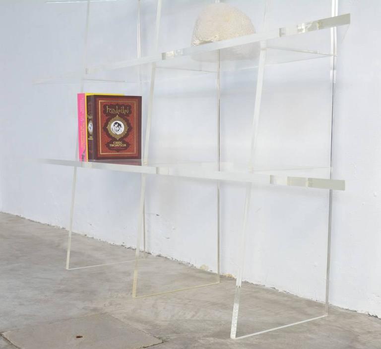 1970s Magnificent Perspex Book Shelf at 1stDibs