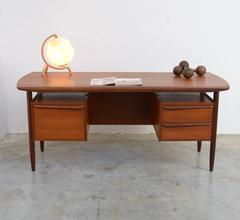 Organic Scandinavian Mid-Century Teak Desk