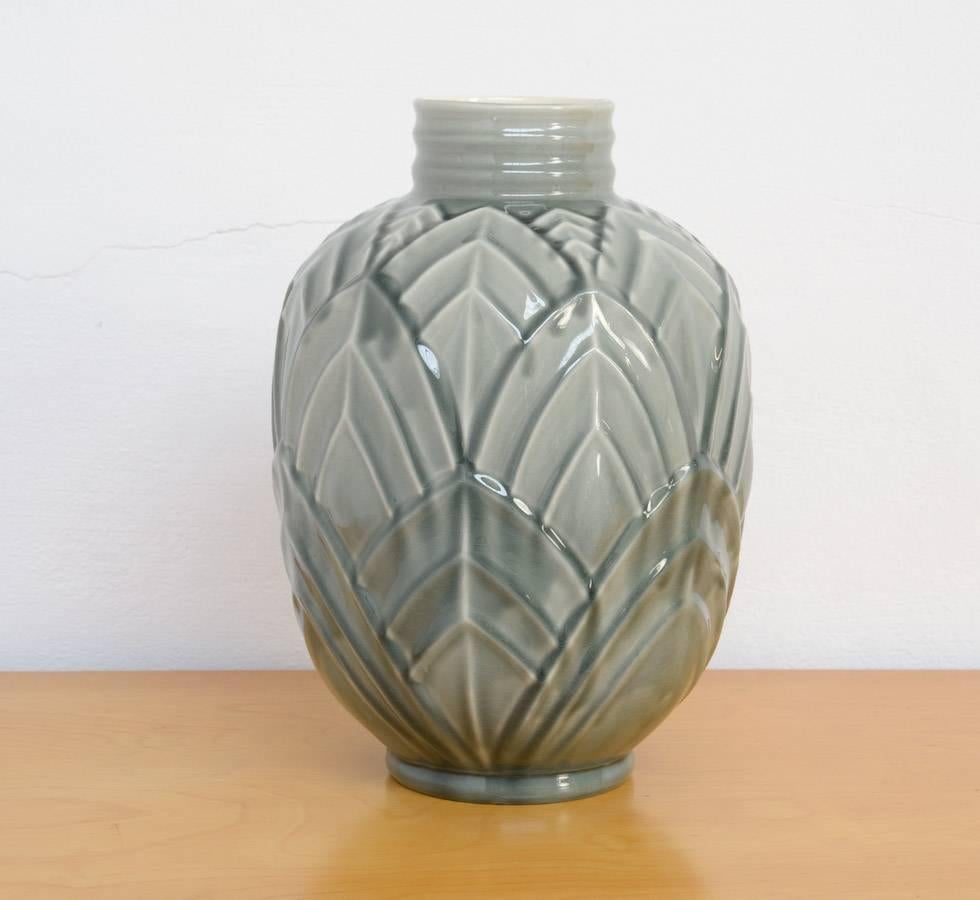 Large Earthenware Vase by Charles Catteau for Boch Frères Keramis 3