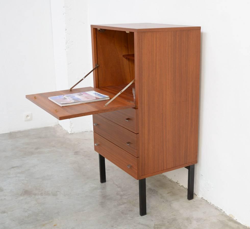 Minimal Bar or Writing Cabinet by Pierre Guariche for Meurop 1