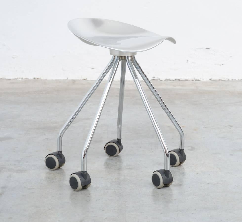 Modern Aluminum Low Stool Jamaica by Pepe Cortes, 1993