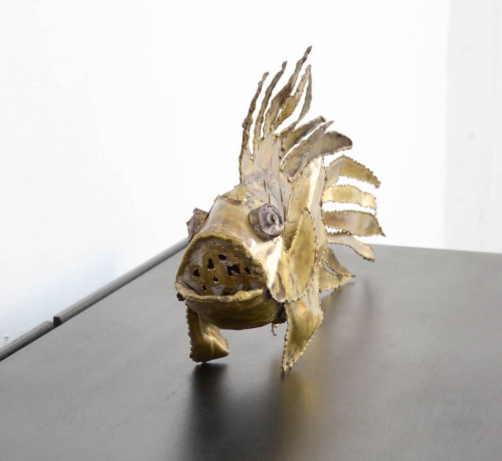 Brutalist Daniel Dhaseleer Fish Sculpture of the 1970s